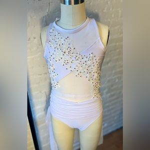Custom White Dance Costume! Brand New!